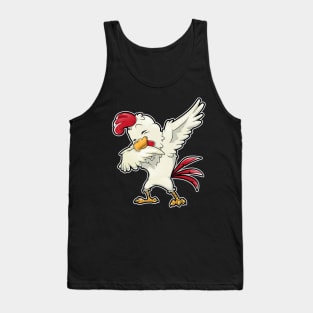 Dabbing Chicken Farmer Farm Boys Girls Dab Funny Farming Tank Top